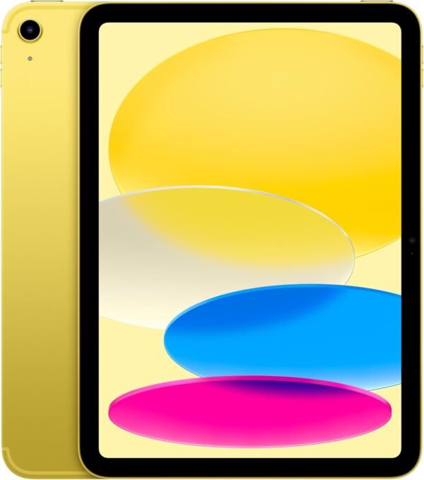 Apple iPad with A16 Chip: 11-inch Liquid Retina Display, 256GB, Wi-Fi 6 and 5G Cellular Connectivity, 12MP Front/Rear Cameras, Touch ID, One-Day Battery Life - Yellow