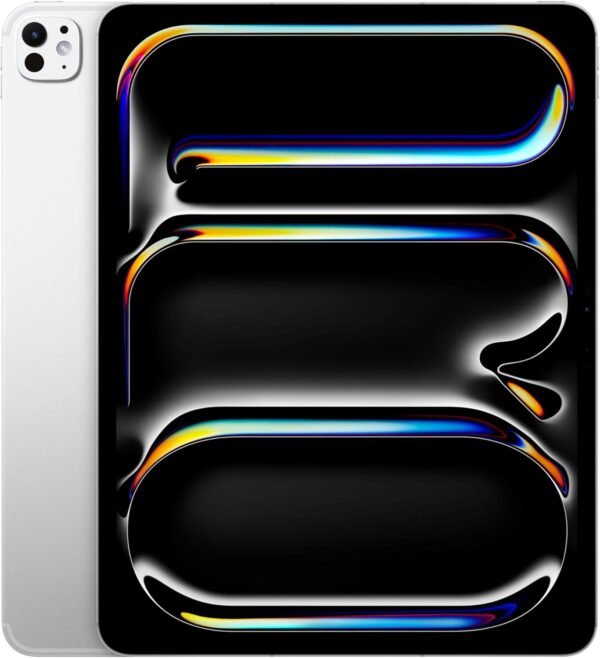 Apple iPad Pro 13 (M4) : Écran Ultra Retina XDR, 256 Go, Caméra Avant 12 Mpx Horizontale/Appareil Photo arrière 12 Mpx, Scanner LiDAR, Wi-FI 6E + 5G, Autonomie d’Une journée, Verre Standard - Argent