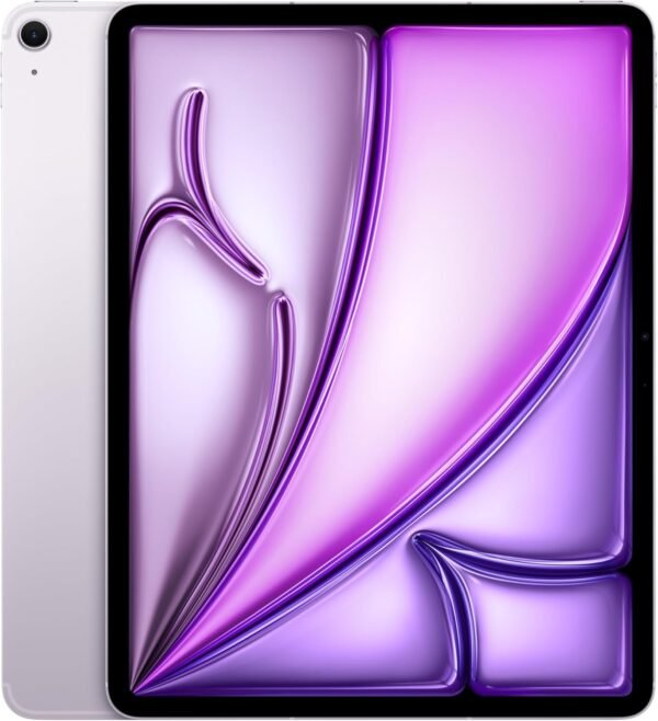 Apple iPad Air 13 pouces avec puce M3 : Apple Intelligence, écran Liquid Retina, 256 Go, caméras avant/arrière 12 Mpx, Wi-Fi 6E et connectivité cellulaire 5G, Touch ID, autonomie d’une journée – Mauve