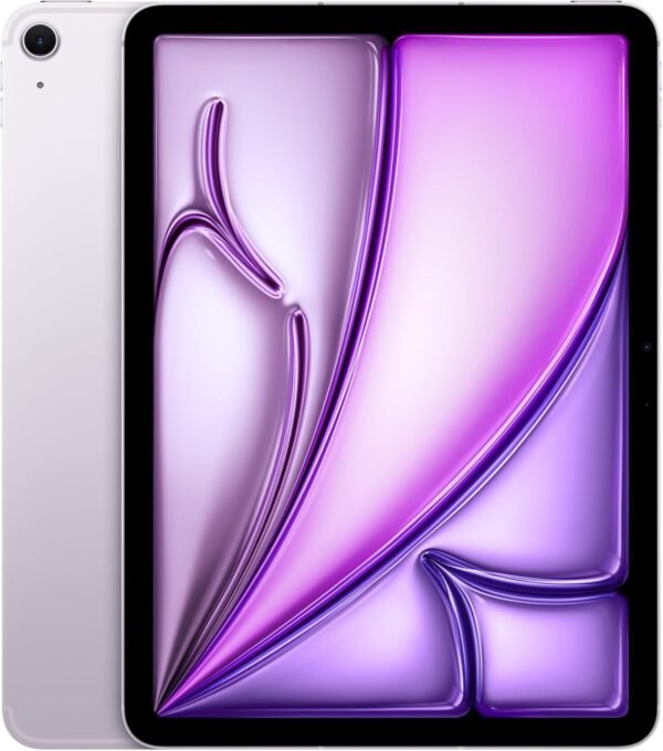 Apple iPad Air 11 pouces avec puce M3 : Apple Intelligence, écran Liquid Retina, 256 Go, caméras avant/arrière 12 Mpx, Wi-Fi 6E et connectivité cellulaire 5G, Touch ID, autonomie d’une journée – Mauve